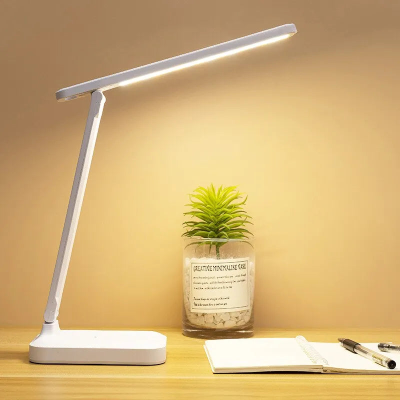 TouchLamp - Luminária de Mesa Touch Branca Flexível para Leitura