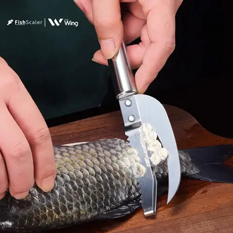 FishScaler - Faca Inoxidável 3 em 1 para Limpeza de Peixe